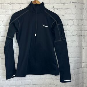 Columbia Womens Black Long Sleeve Athletic Shirt size small S Omni Wick Cycling